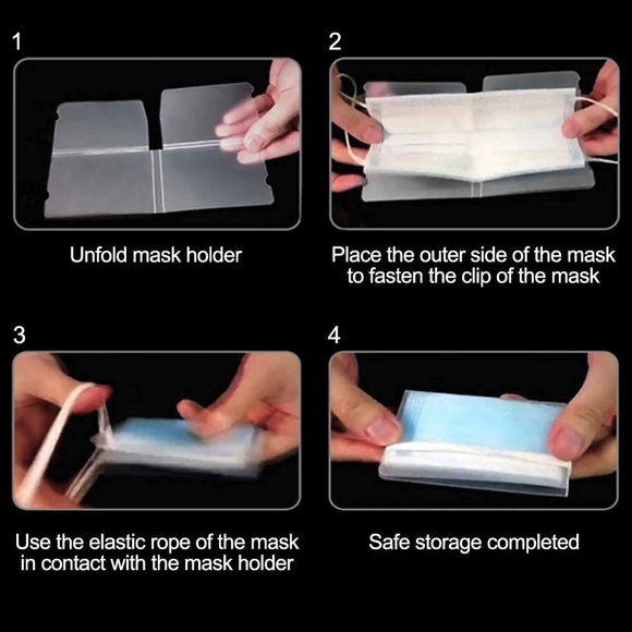 15pcs Storage Clip Folder Plastic Portable Ear Tie Keeper Holder for Masks - Picture 6 of 6